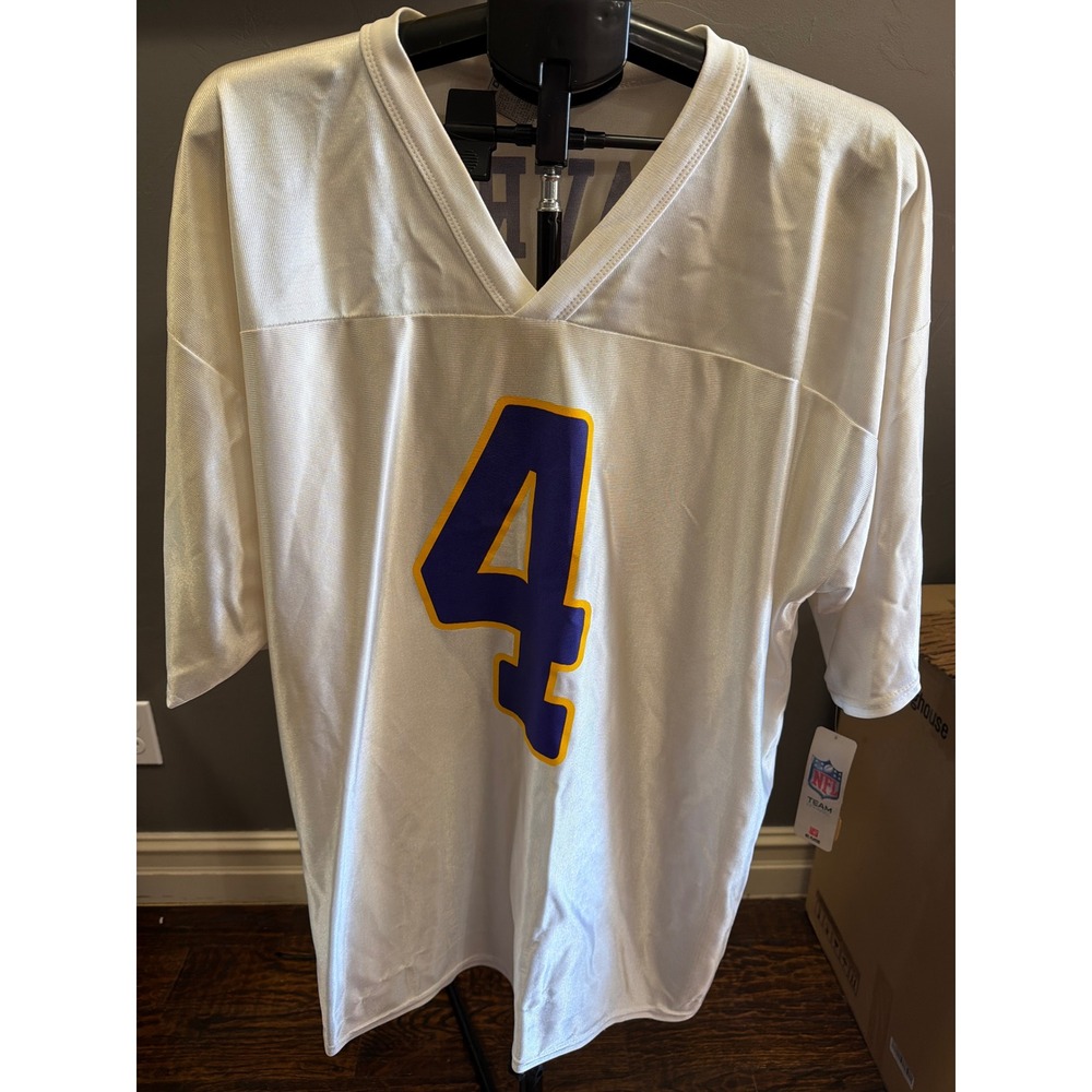 NFL Team Apparel Minnesota Vikings Brett Favre 4 Jersey White Mens XL NWT